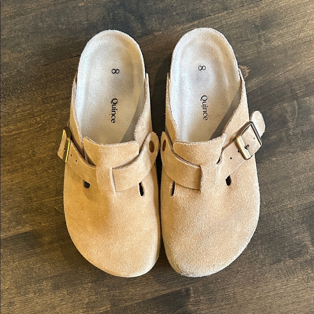Quince Water Repellent Suede Clog Mule